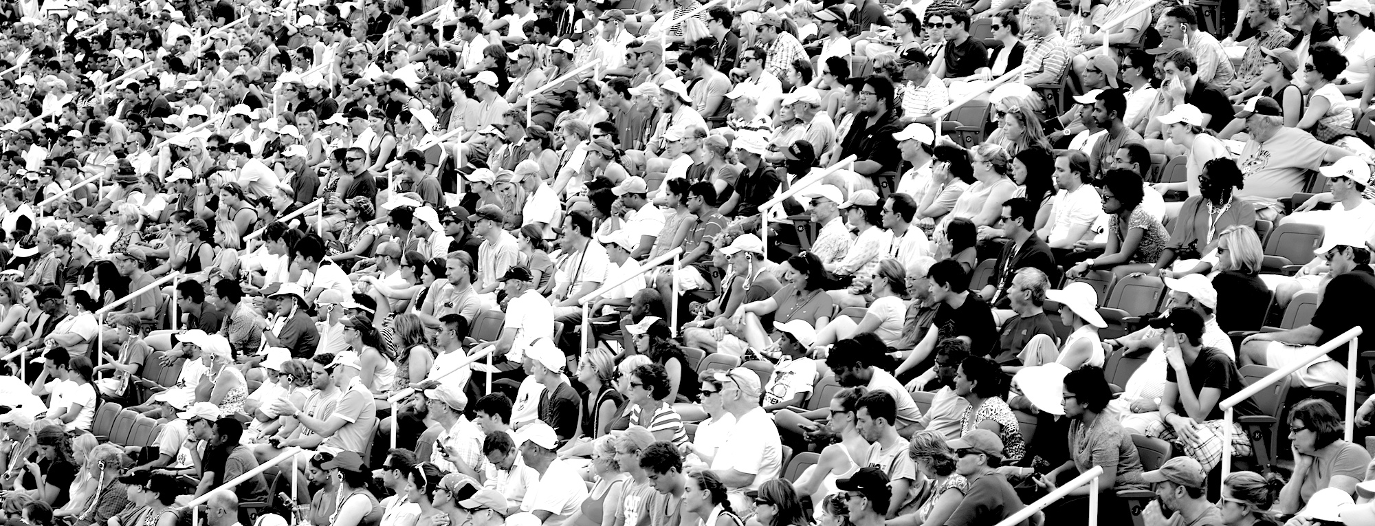 Large Crowd Spectating Athletics Event