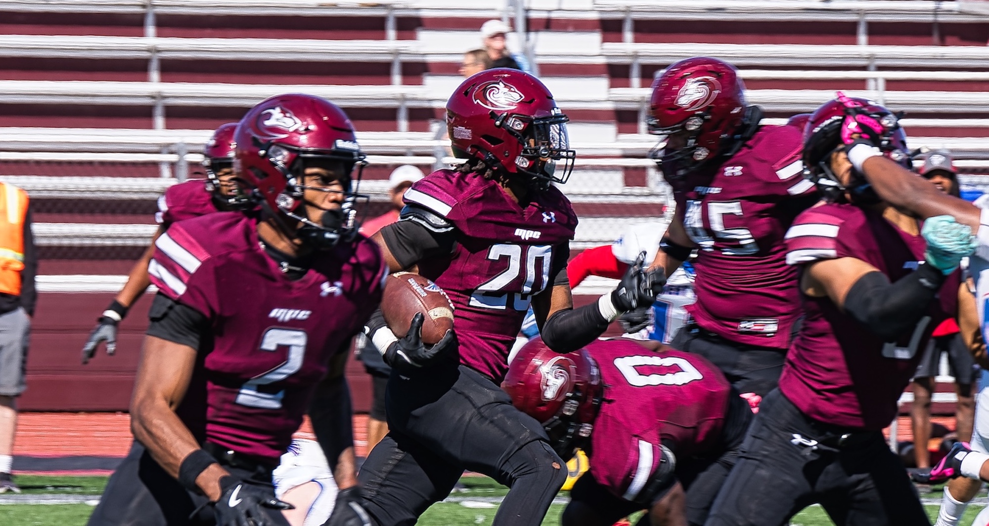 MPC Men's Football Team in Middle of Game