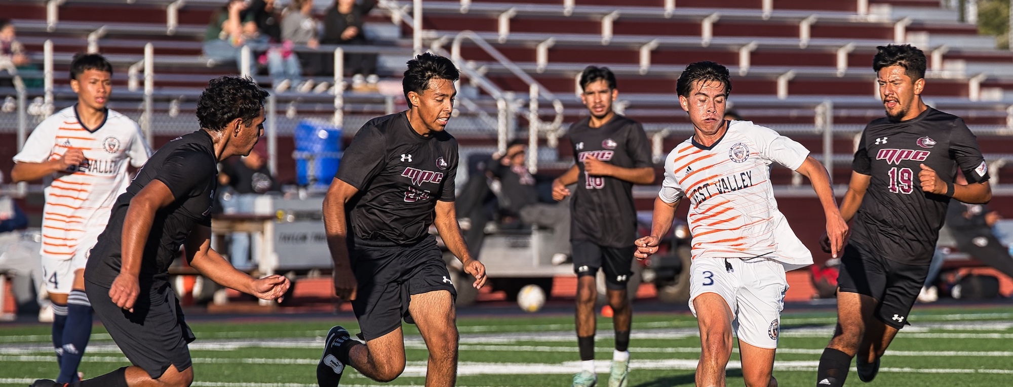 MPC Men's Soccer Team Playing in Game