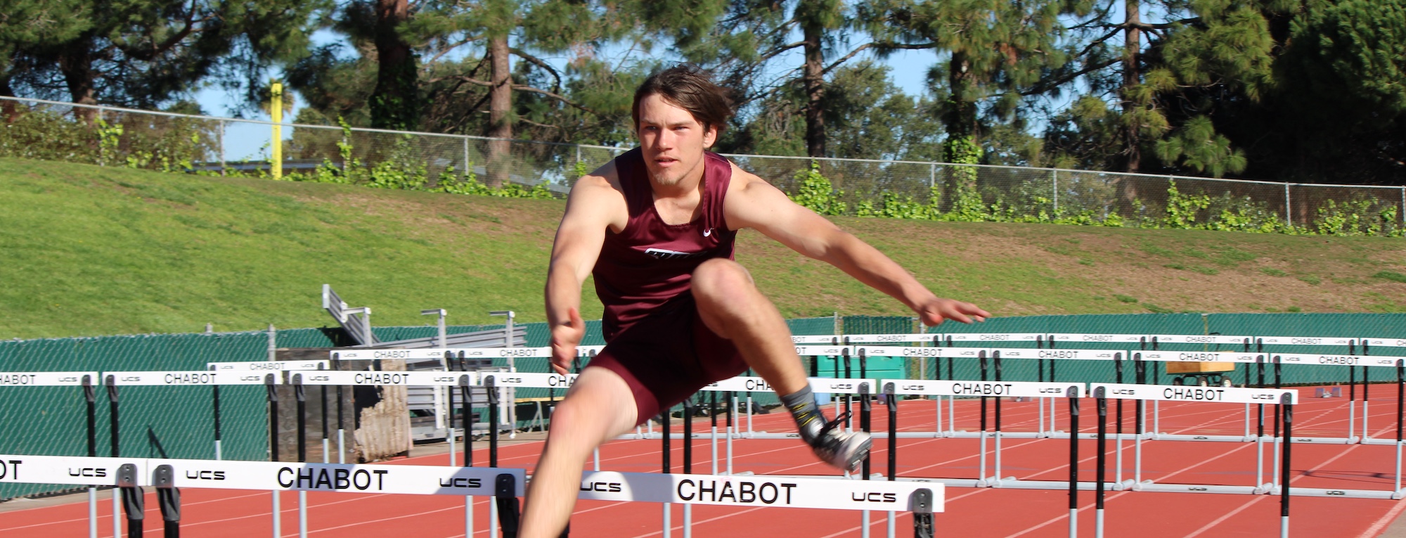 MPC Men's Track and Field Hurdler Participating in the Wildcat Cup Meet